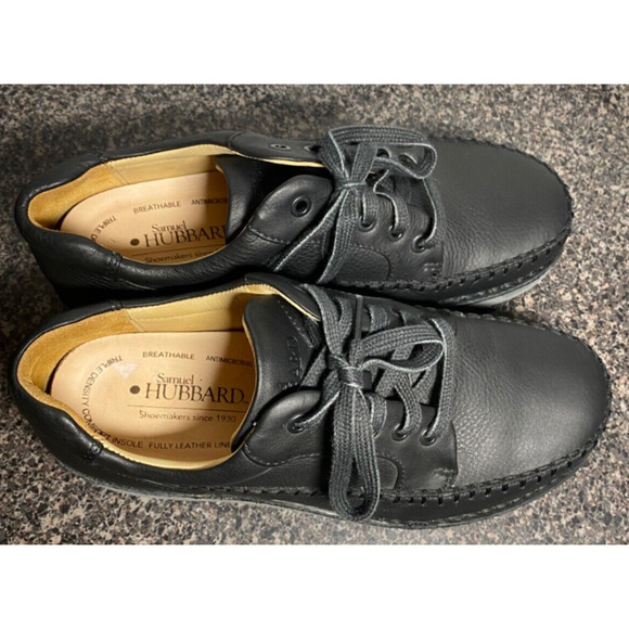 Mens 8 Samuel Hubbard Get-Up Lace-Up Black Leather Shoes Oxford Vibram Soles main image 4